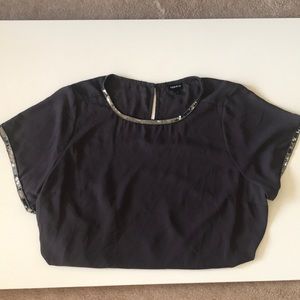 TORRID- Gray sequin blouse-3